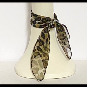 Leopard Chiffon Neck Scarf